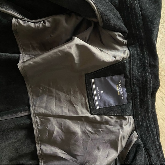 Nautica New With Tags Women’s Genuine Black Suede Jacket Size Medium - Picture 8 of 13